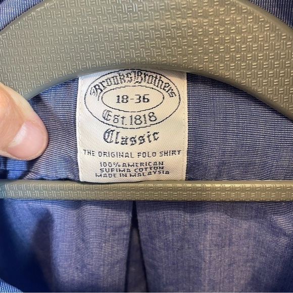 Brooks Brothers Men's Supima Cotton Long Sleeve Button-up shirt 18/36 - Picture 3 of 4